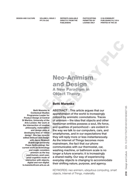 MARENKO Neo-Animism and Design.Pdf