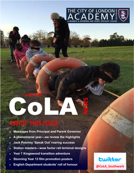 Cola NEWS INSIDE THIS ISSUE