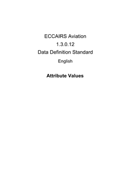1.3.0.12 ECCAIRS Aviation Data Definition Standard
