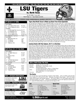 Game 7 Notes Vs North Texas (Final).Qxd