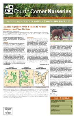 Assisted Migration: What It Means to Nursery Managers and Tree Planters Mary I