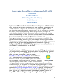 Exploring the Cosmic Microwave Background with CAMB J