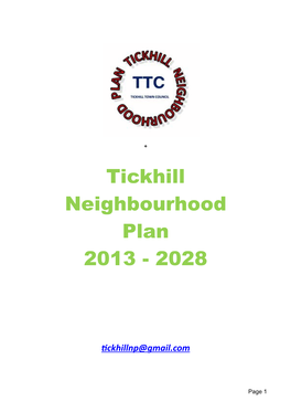 Final Tickhill Neighbourhood Plan