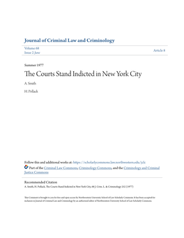 The Courts Stand Indicted in New York City