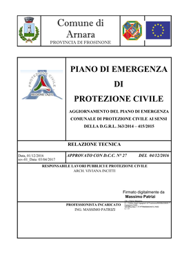 Piano Emergenza E Protezionecivile