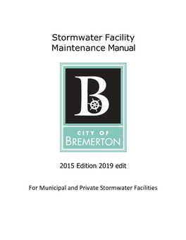 Stormwater Facility Maintenance Manual