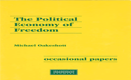 The Politic Economy of Freedom