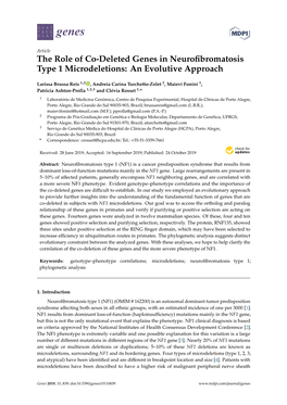 The Role of Co-Deleted Genes in Neurofibromatosis Type 1