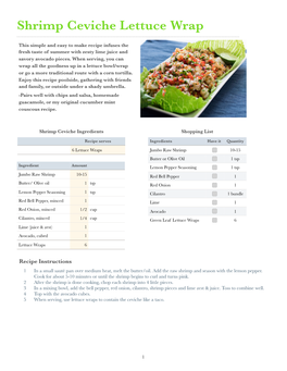 Shrimp Ceviche Lettuce Wrap Recipe