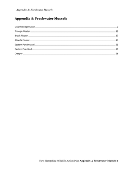 Appendix A: Freshwater Mussels