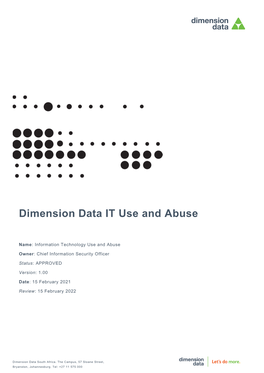 Dimension Data IT Use and Abuse