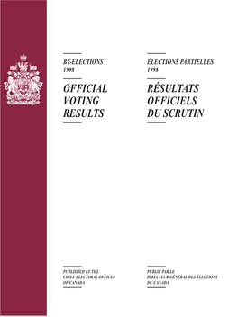 Official Résultats Voting Officiels Results Du Scrutin