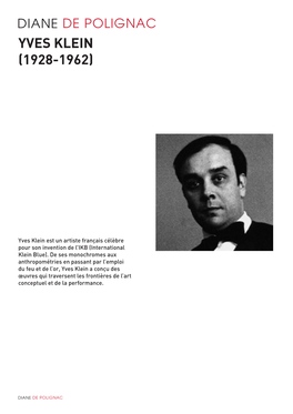 Yves Klein (1928-1962)