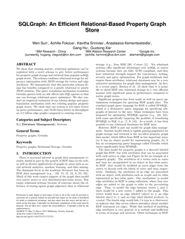 An Efficient Relational-Based Property Graph Store