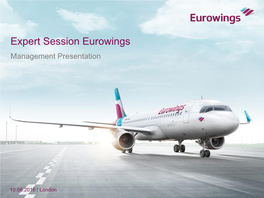 Expert Session Eurowings Management Presentation