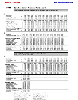 10.414 Echallens–Bettens–Cossonay-Penthalaz Û Ì
