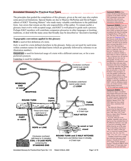 A Glossary for Knot Tyers