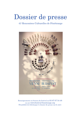 Dossier De Presse 2019