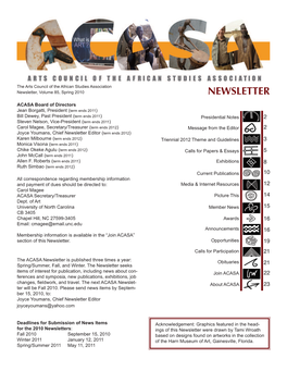 Newsletter, Volume 85, Spring 2010 NEWSLETTER