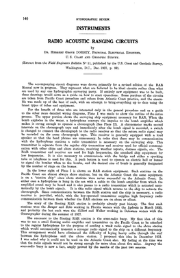 Instruments Radio Acoustic Ranging Circuits