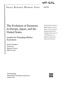 The Evolution of Payments United States