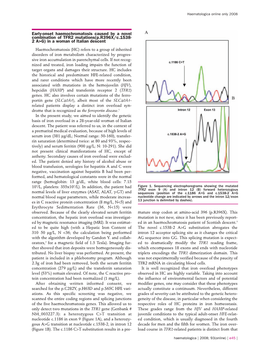 Early-Onset Haemochromatosis Caused by a Novel Combination of TFR2 Mutations(P.R396X/C.1538- 2 A>G) in a Woman of Italian Descent