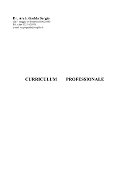 Curriculum Varallo Pombia