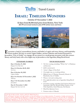 Israel: Timeless Wonders