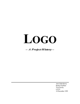 LOGO – a Project History –