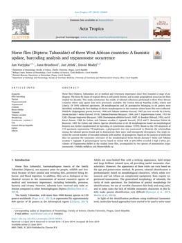 Horse Flies (Diptera Tabanidae) of Three West African Countries A