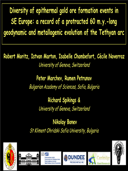 Diversity of Epithermal Gold Ore Formation Events in SE Europe: a Record of a Protracted 60 M.Y.-Long Geodynamic and Metallogenic Evolution of the Tethyan Arc