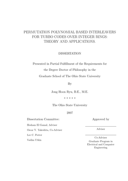 Permutation Polynomial Based Interleavers for Turbo Codes Over Integer Rings: Theory and Applications