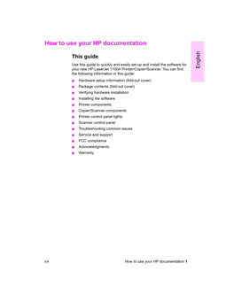 How to Use Your HP Documentation