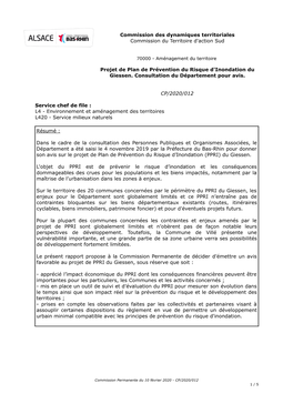 Commission Des Dynamiques Territoriales Commission Du Territoire D'action Sud