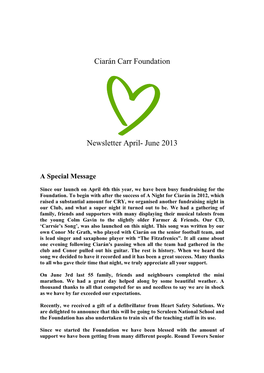 Newsletter April- June 2013