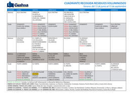 Cuadrante Recogida Residuos Voluminosos