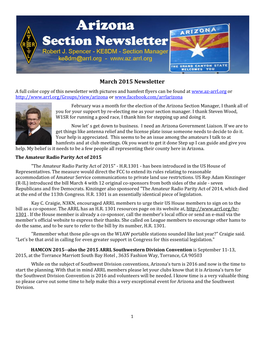 March 2015 Newsletter