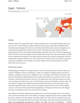 Egypt - Nubians Page 1 of 3