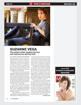 Suzanne Vega the Eclectic Folkie Samples Hip-Hop and Explores Her Spiritual Side