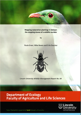 Mapping Restoration Plantings in Selwyn: the Stepping Stones of a Wildlife Corridor