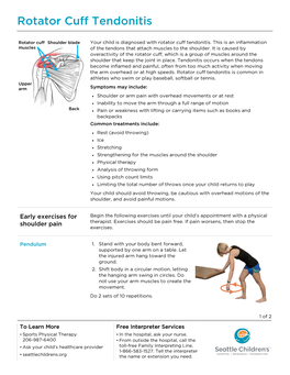 PE2271 Rotator Cuff Tendonitis