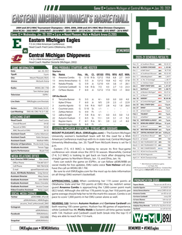 Eastern Michigan Eagles Central Michigan Chippewas