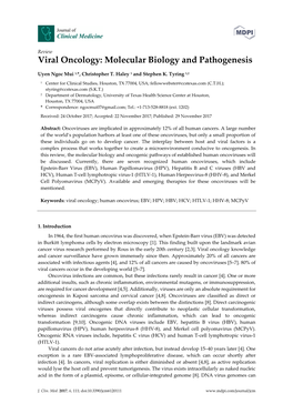 Viral Oncology: Molecular Biology and Pathogenesis