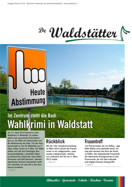 Wahlkrimi in Waldstatt Am 12