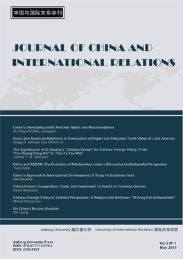 Chinese Foreign Policy in a Global Perspective: a Responsible Reformer “Striving for Achievement”