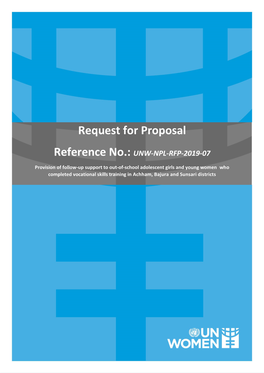 Request for Proposal Reference No.: UNW-NPL-RFP-2019-07