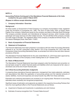 A Accounting Policies Forming Part of the Standalone Financial