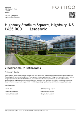 Highbury Stadium Square, Highbury, N5 £625,000