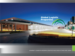 A Market Leader in Modern Logistics Facilities in China and Japan Contents Page