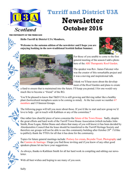 Newsletter October 2016